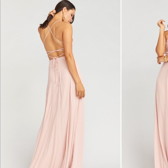 Show me your mumu blush goddess gown in size small - Picture 3 of 4